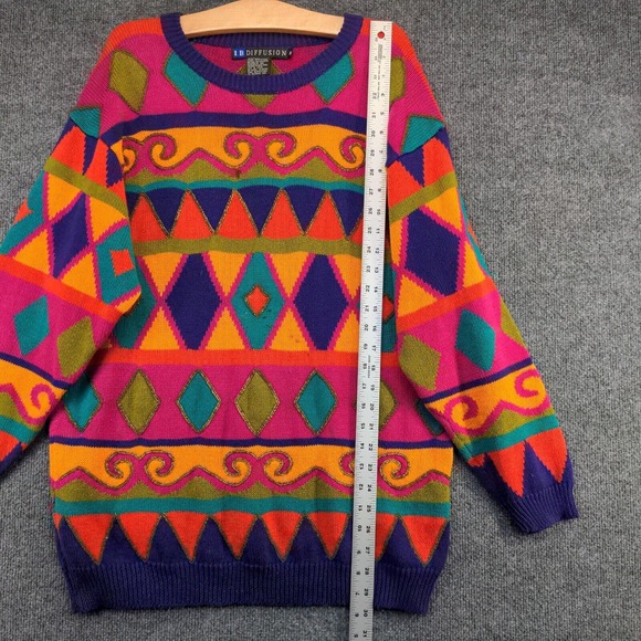 I.B. Diffusion Women's Pullover Sweater Multicolor Size M Geometric Colorful120 - Picture 11 of 14